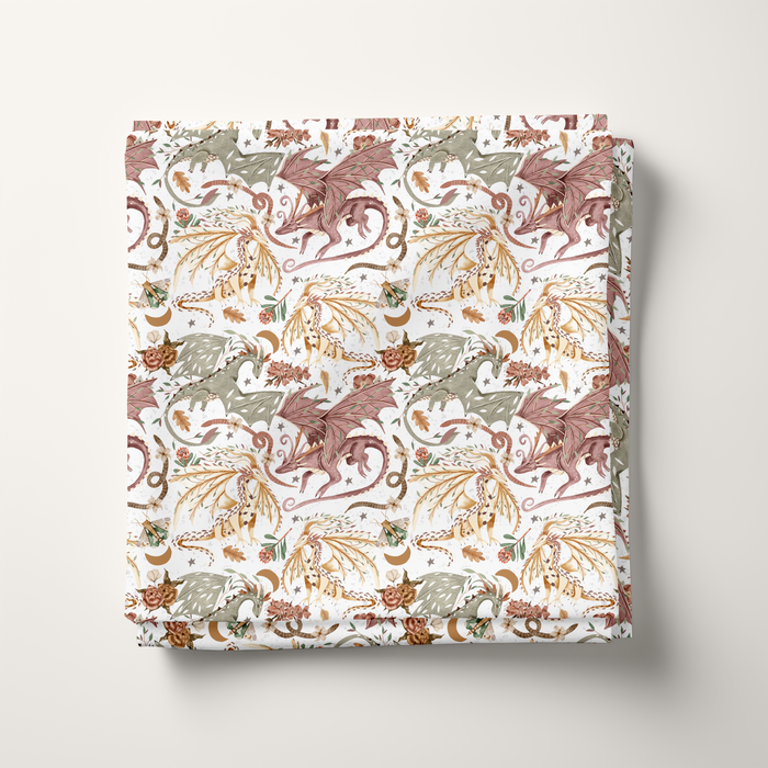 Whimsical Dragon Cotton Fabric