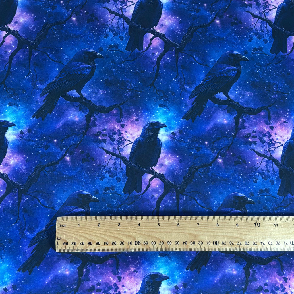 Galaxy Crow Cotton Fabric