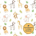 Safari Animals Cotton Fabric