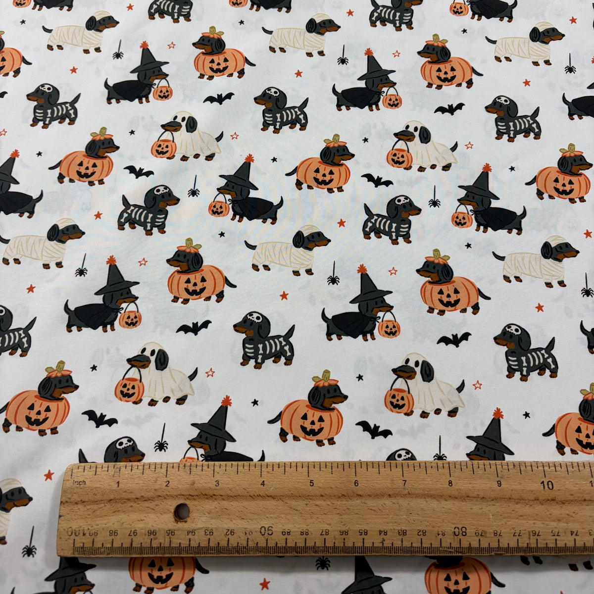 Holloween Dachshunds Cotton Fabric