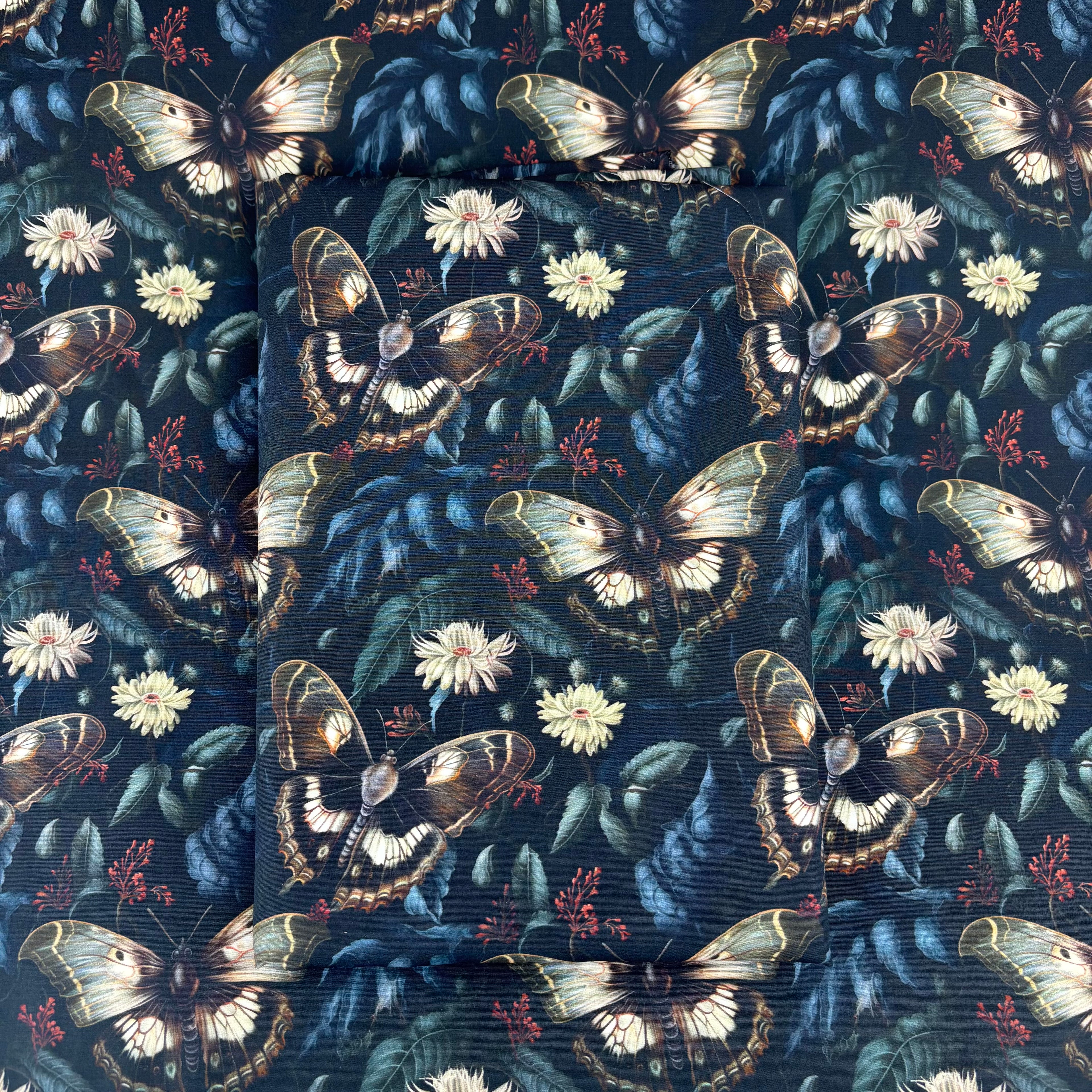 Twilight Garden Moth Cotton Fabric
