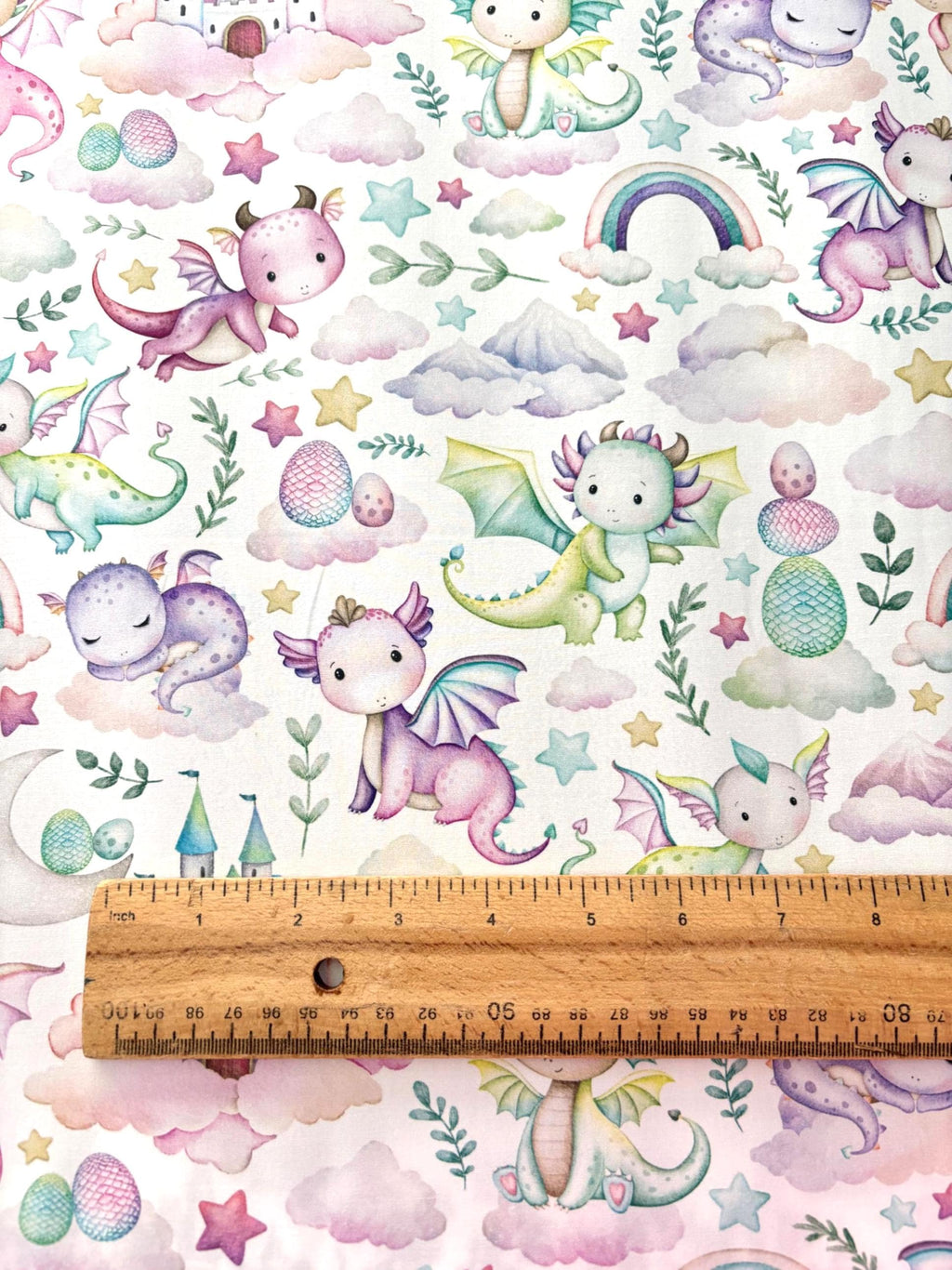 Pastel Dragon Cotton Fabric
