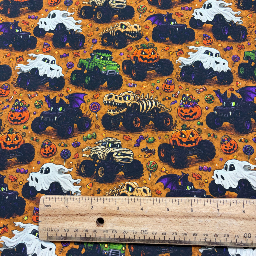Monster Trucks Cotton Fabric