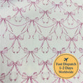 Pink Bows Cotton Fabric