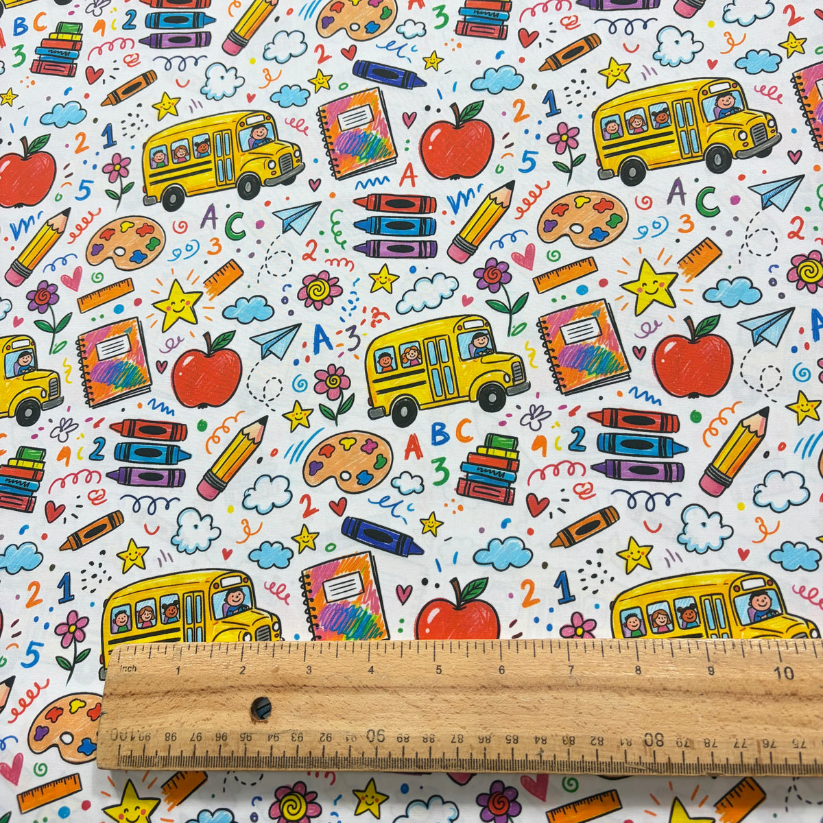 School Days Doodle Cotton Fabric