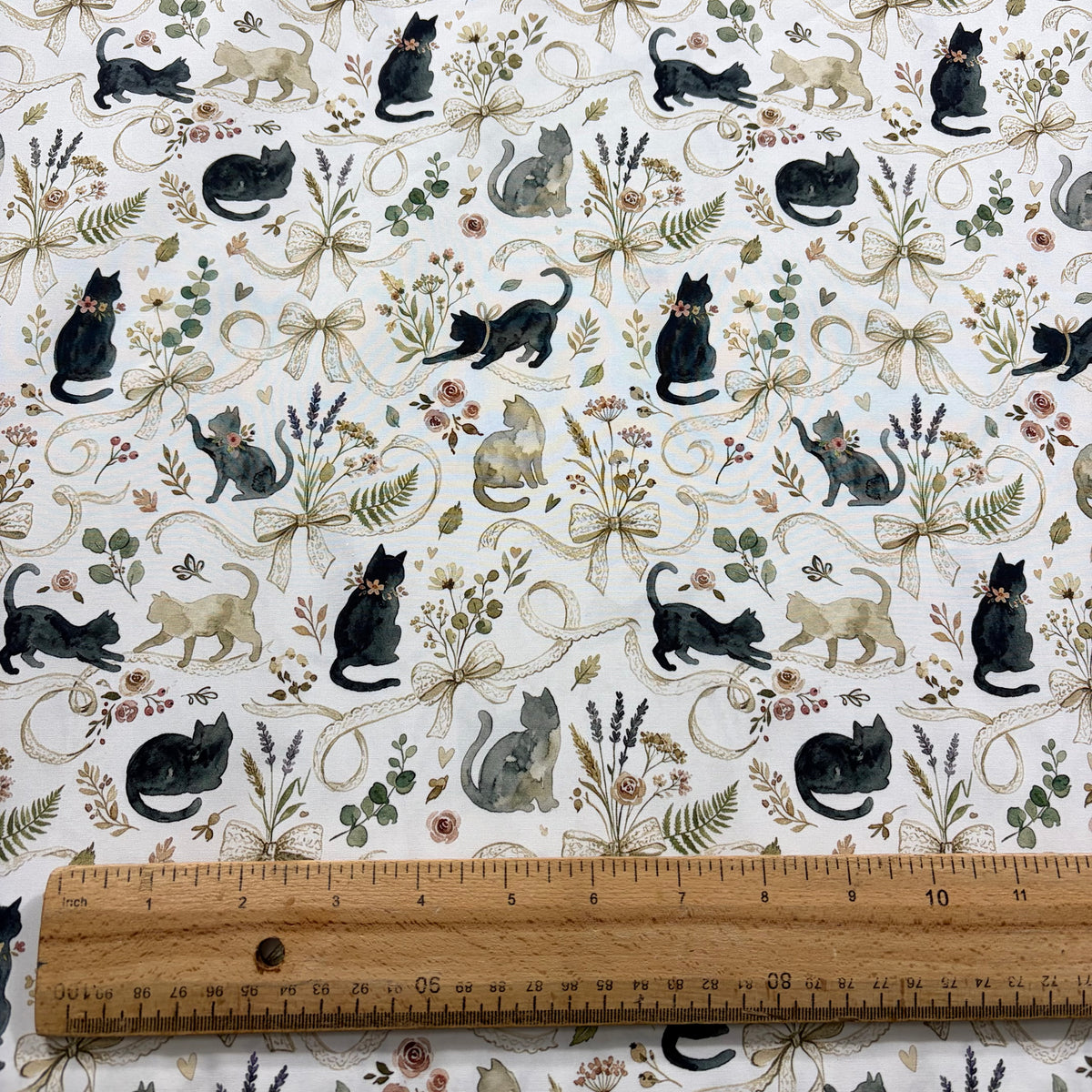 Cats & Bows Cotton Fabric