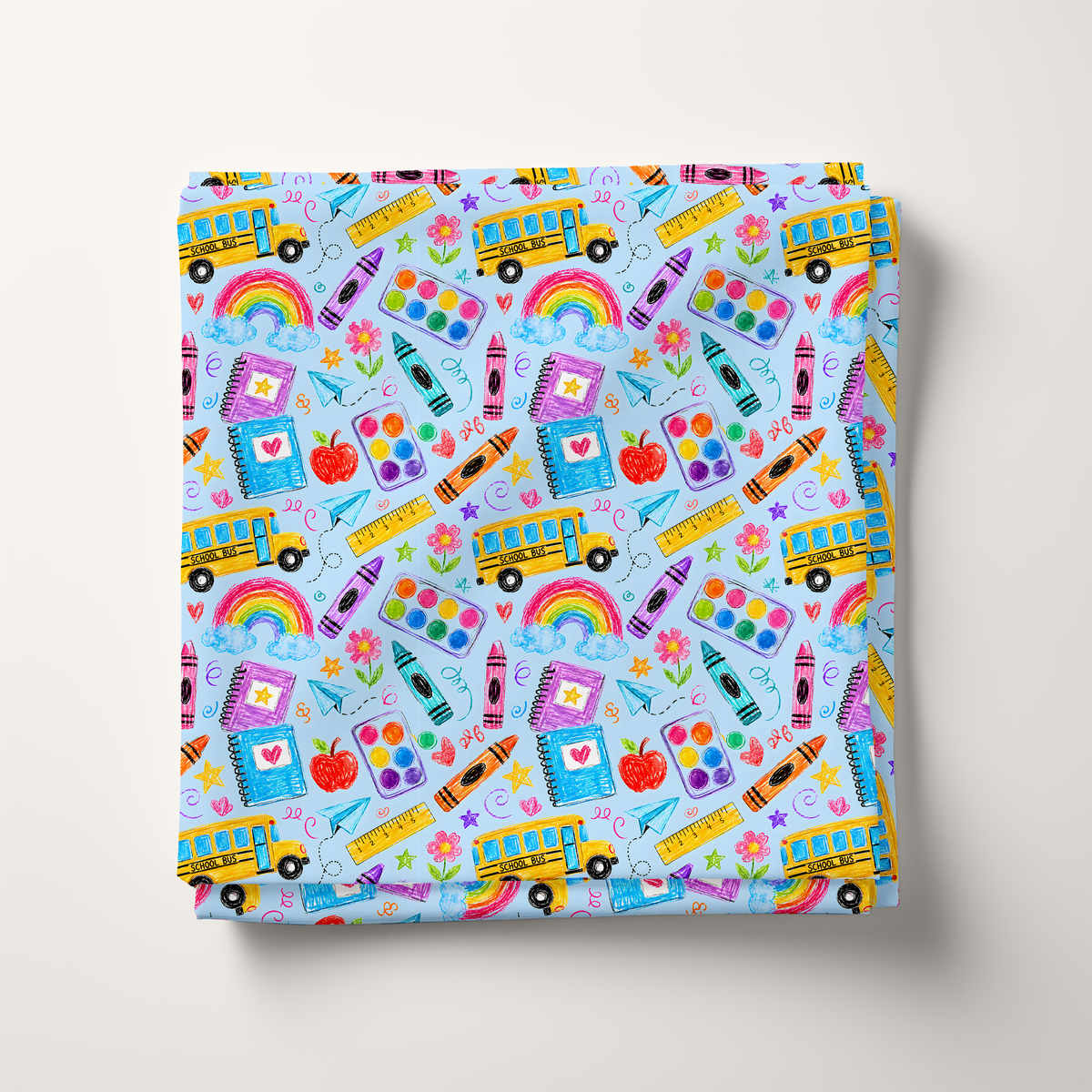 Back to School Doodle Cotton Fabric