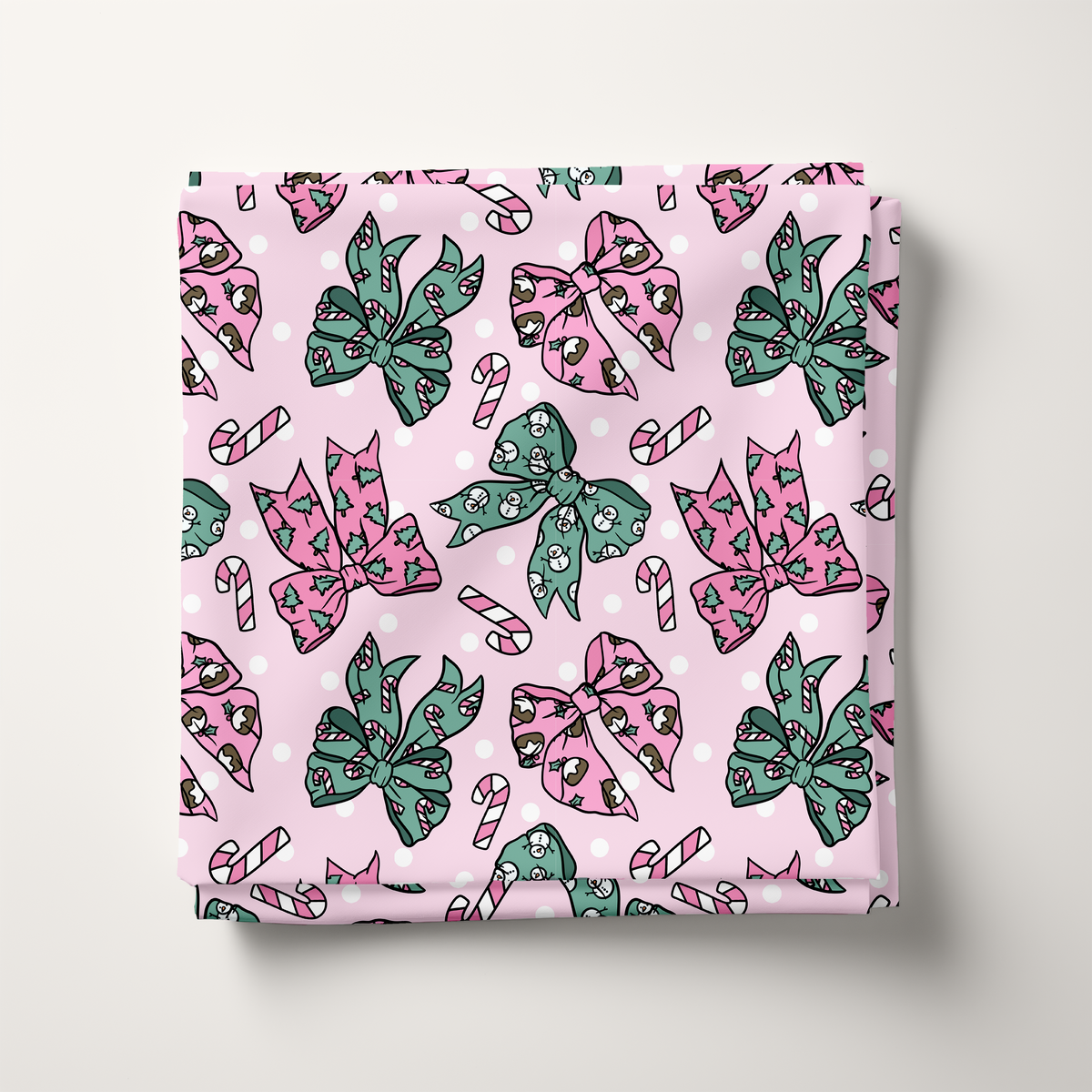 Christmas Bows Cotton Fabric
