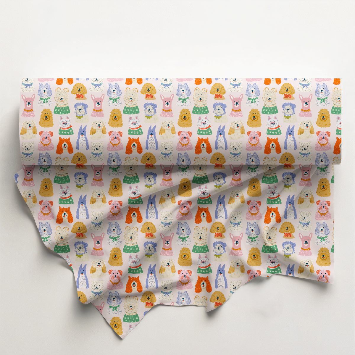 Doodle Dog Cotton Fabric