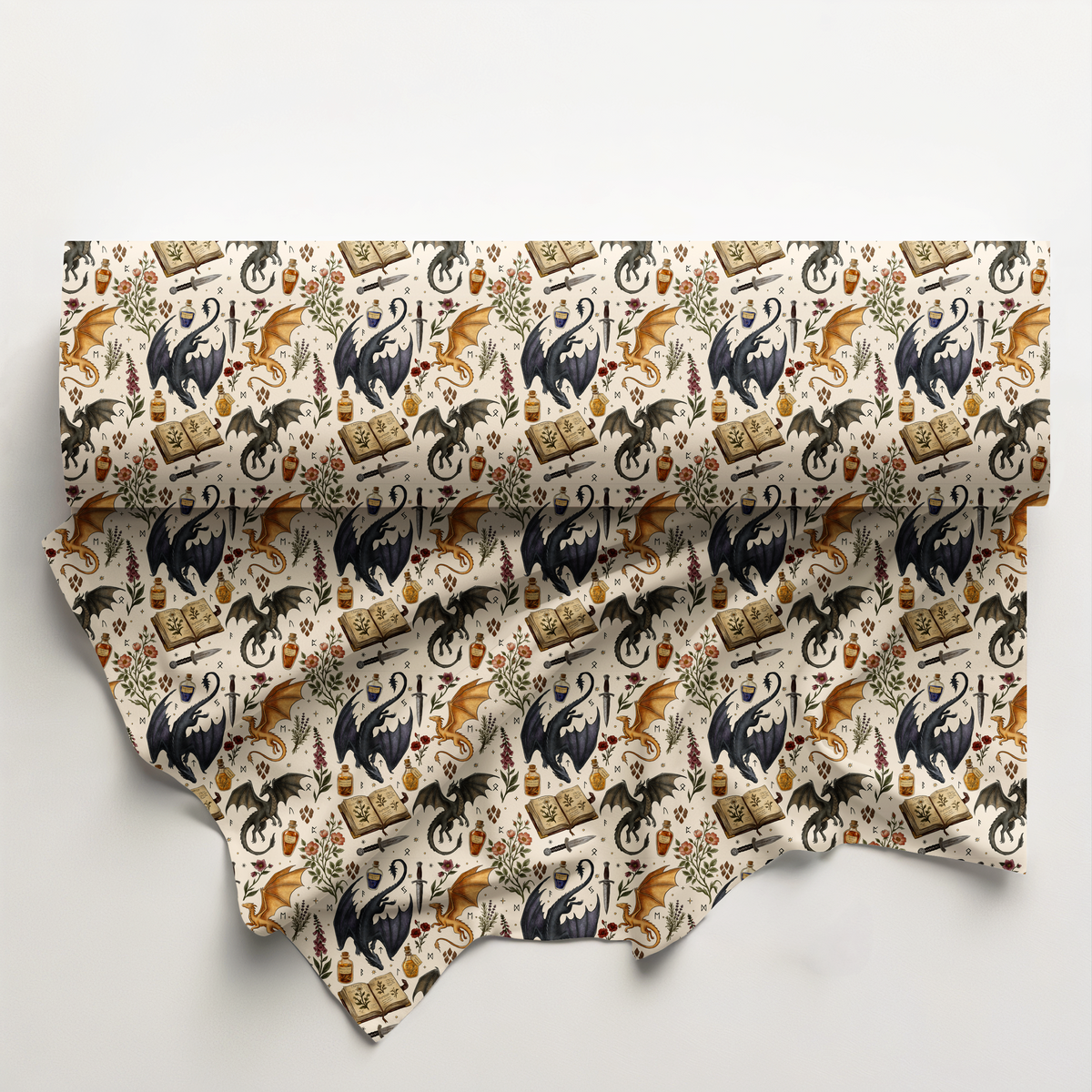 Dragon Apothecary Cotton Fabric