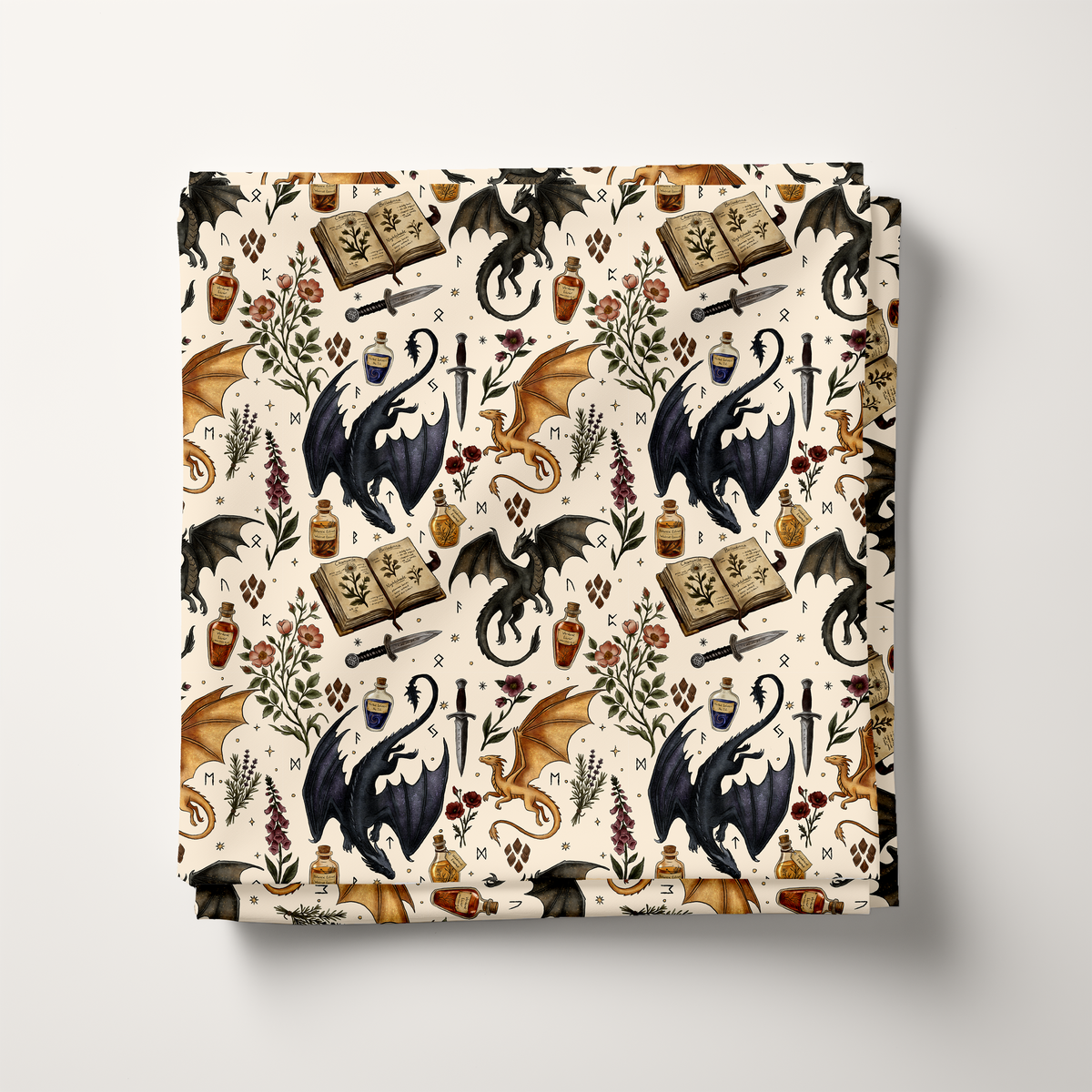 Dragon Apothecary Cotton Fabric