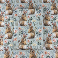 Floral Rabbit Cotton Fabric