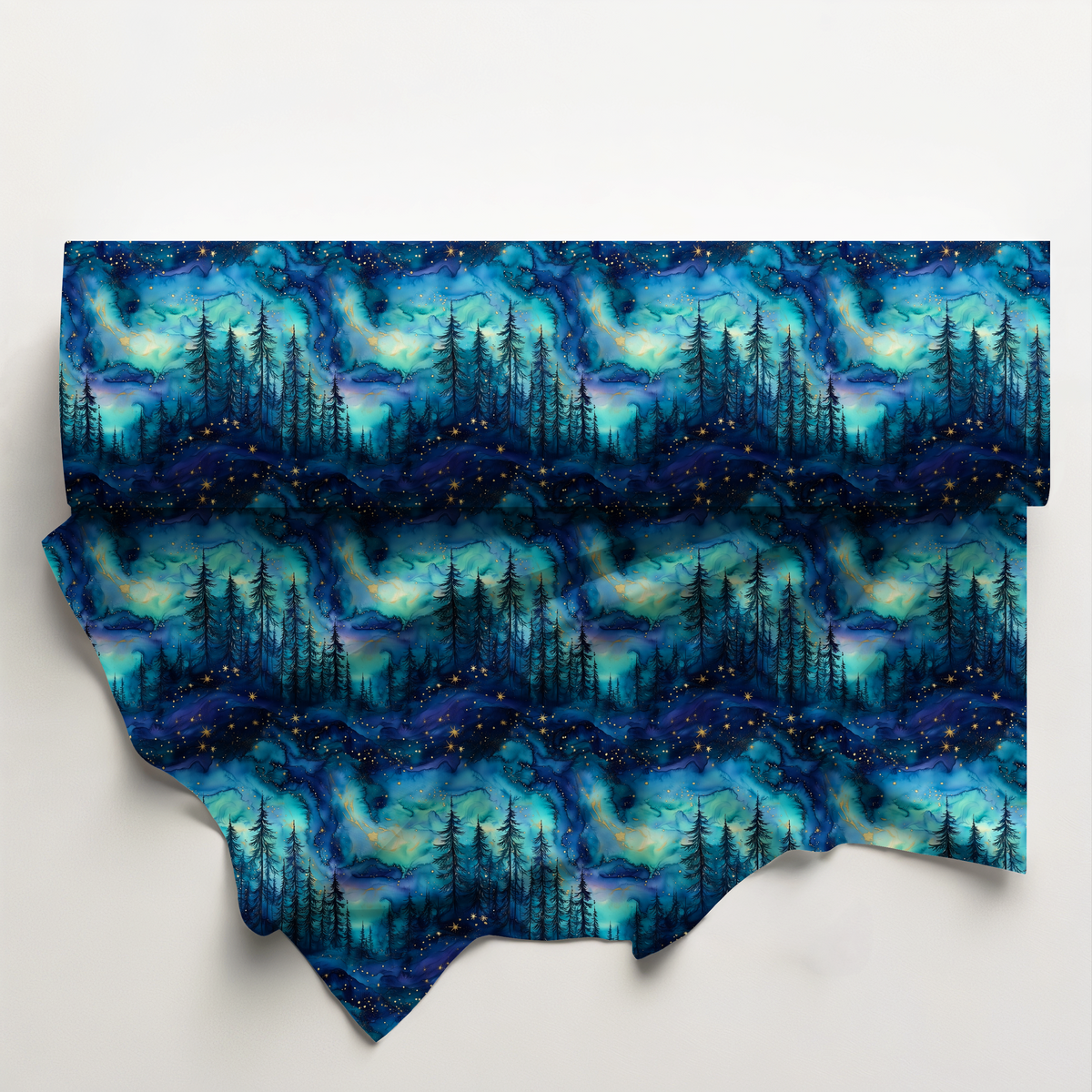 Enchanted Midnight Forest Cotton Fabric