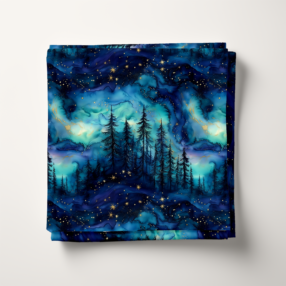 Enchanted Midnight Forest Cotton Fabric