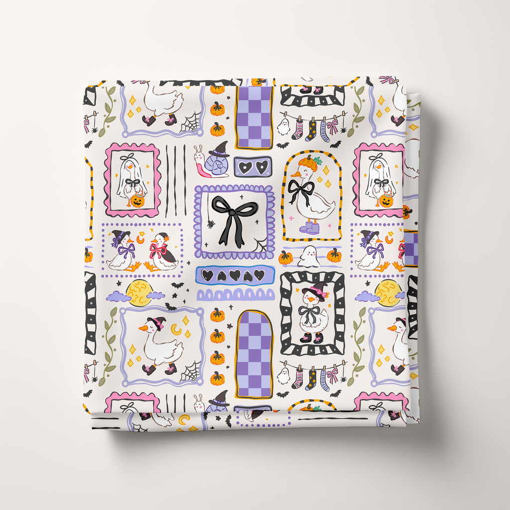 Halloween Silly Goose Cotton Fabric