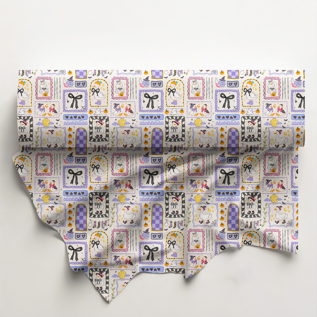Halloween Silly Goose Cotton Fabric