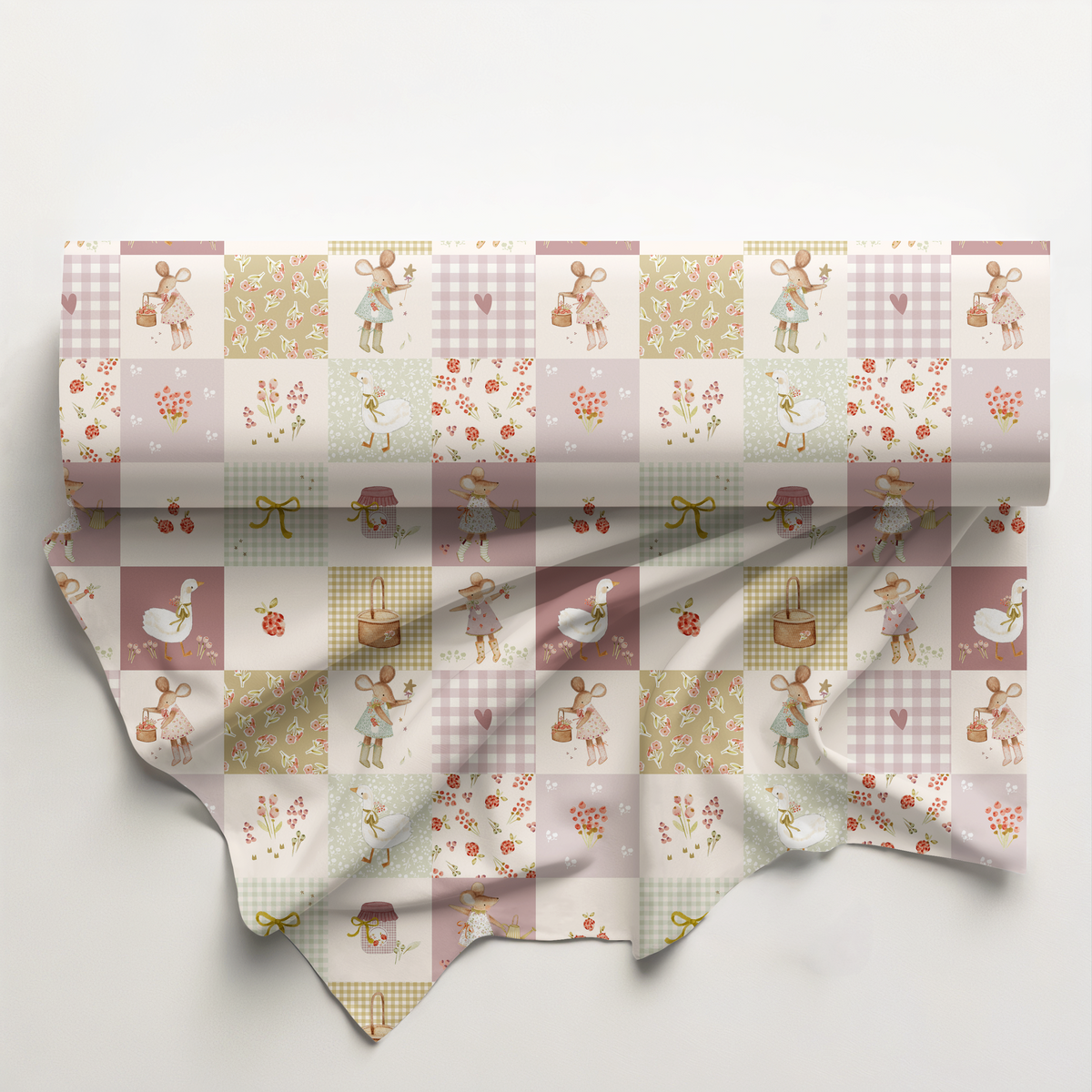 Little Mouse Cheaters Quilt Cotton Fabric