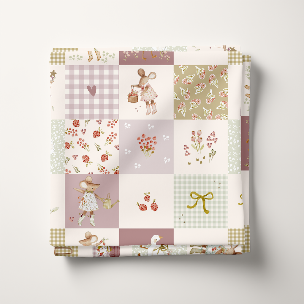 Little Mouse Cheaters Quilt Cotton Fabric