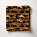 Monster Trucks Cotton Fabric