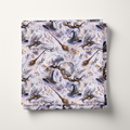 Mystical Snowy Owls Cotton Fabric