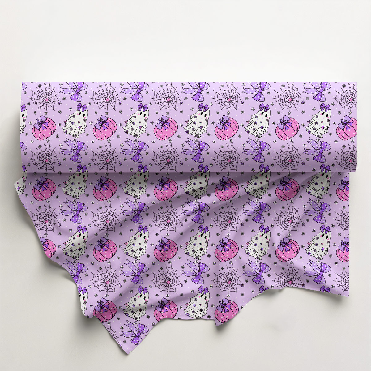 Pink Ghost Cotton Fabric