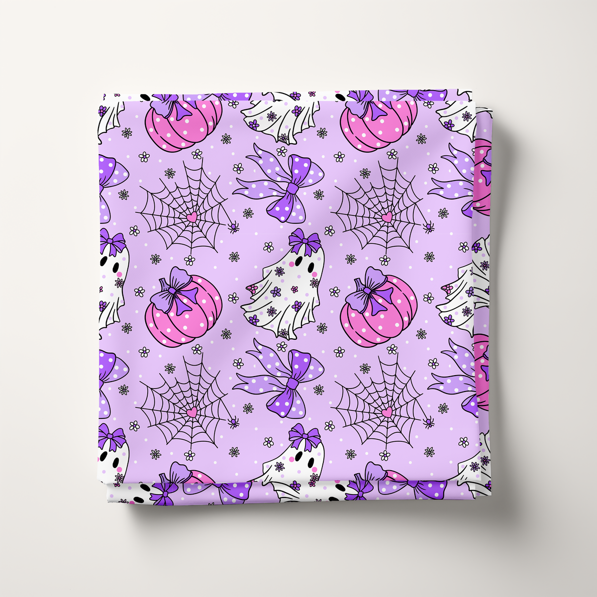 Pink Ghost Cotton Fabric