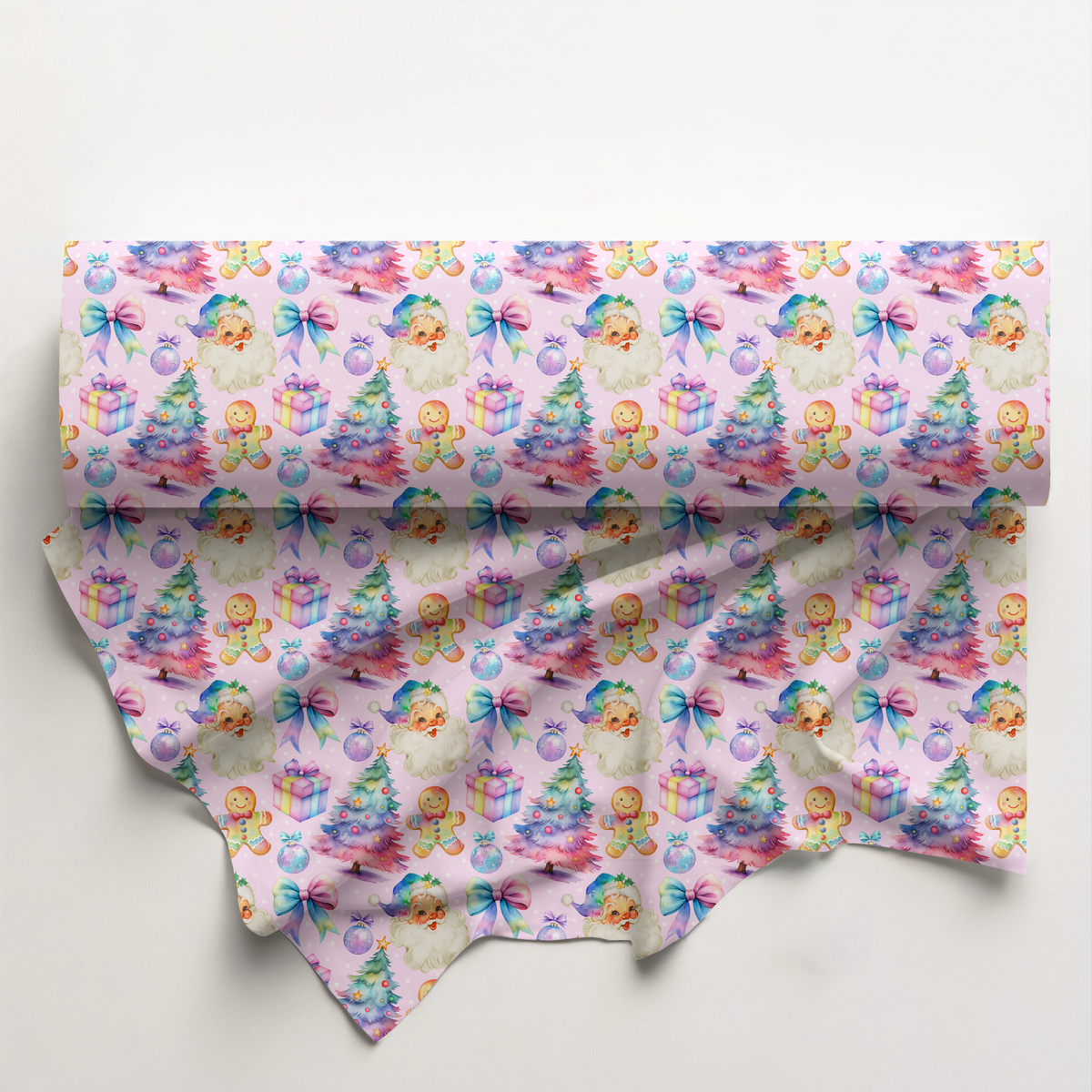 Rainbow Christmas Cotton Fabric