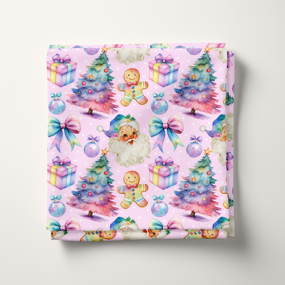 Rainbow Christmas Cotton Fabric