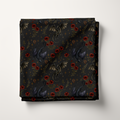 Midnight Floral Dragons Cotton Fabric