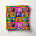 Vintage Cat Cotton Fabric