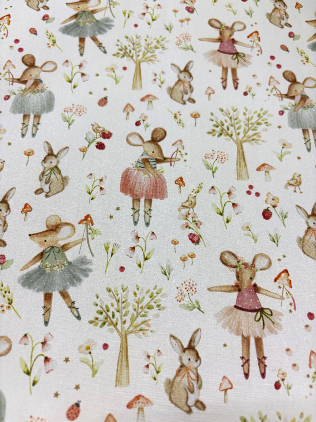 Ballerina Mouse Cotton Fabric