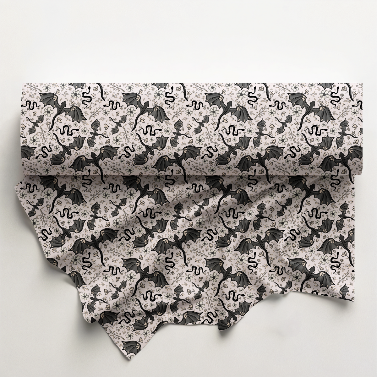 Dragons & Snakes Cotton Fabric