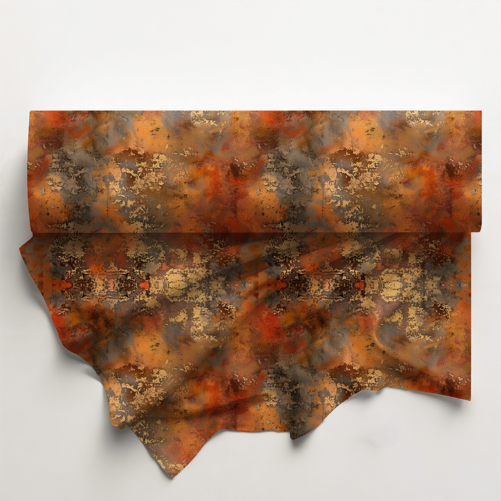 Orange Rust Cotton Fabric