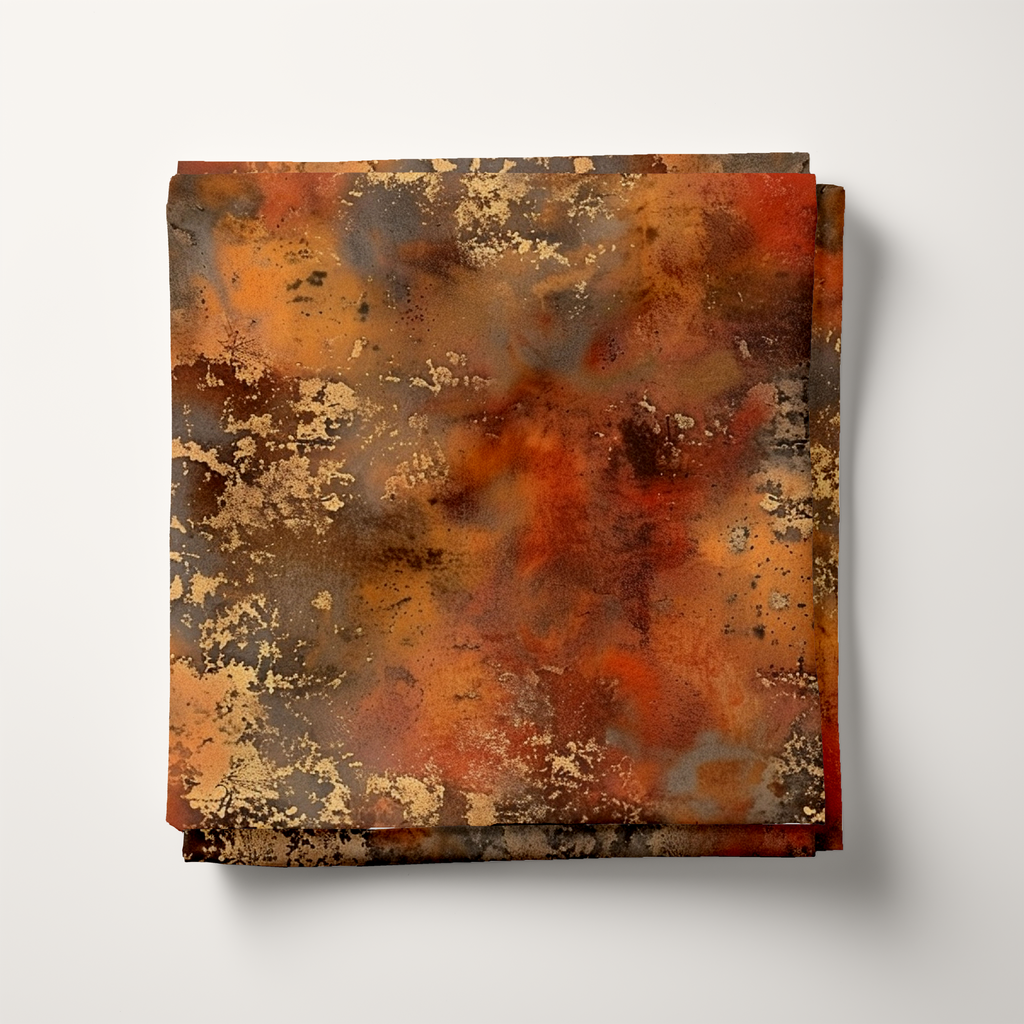 Orange Rust Cotton Fabric