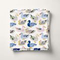 Patchwork Pond Ducks Cotton Fabric