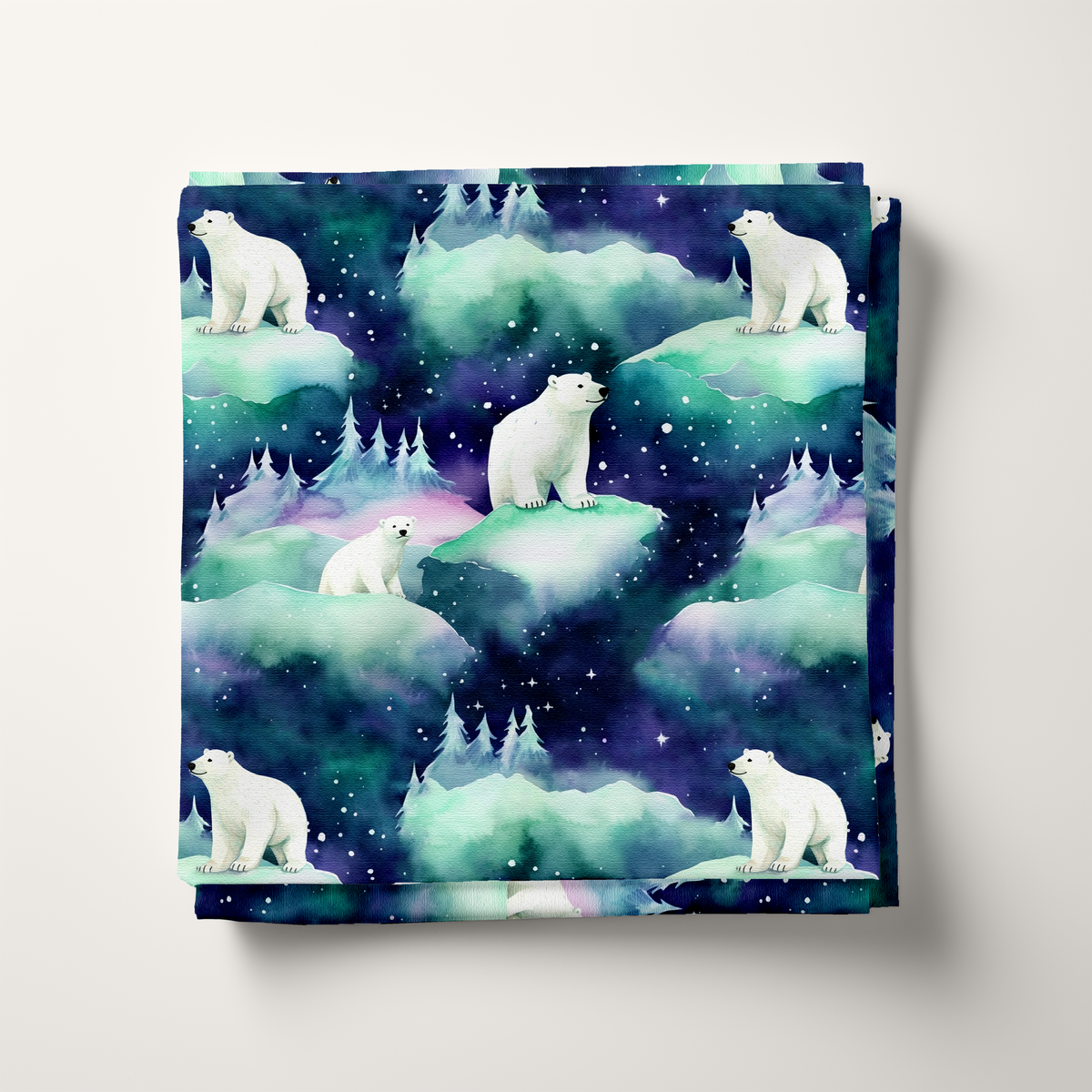 Text Tile Material Polar Bear Cotton Fabric – DORRISON'S FABRICS