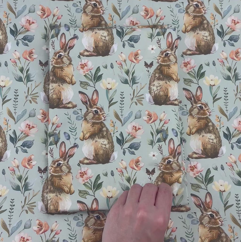 Floral Rabbit Cotton Fabric