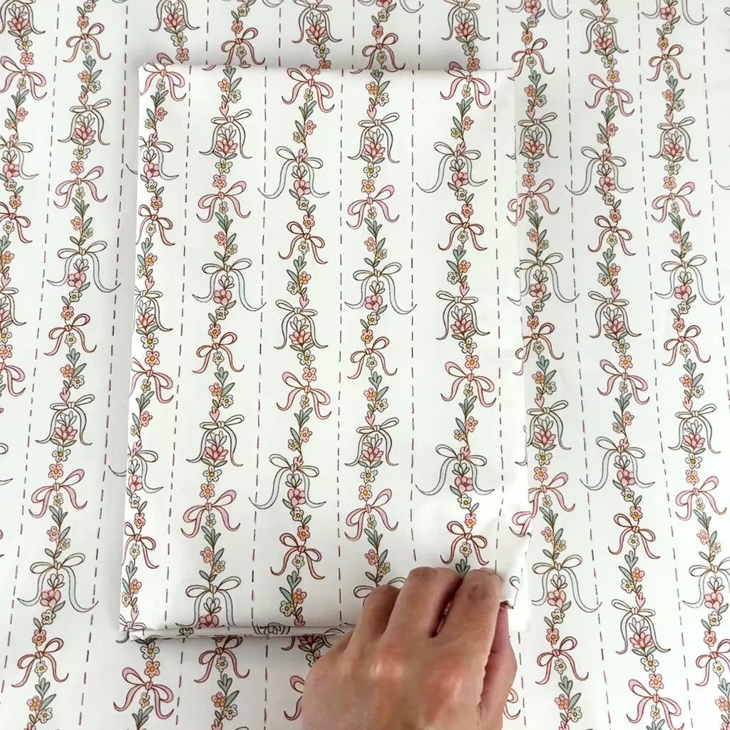 Floral Bow Garland Cotton Fabric