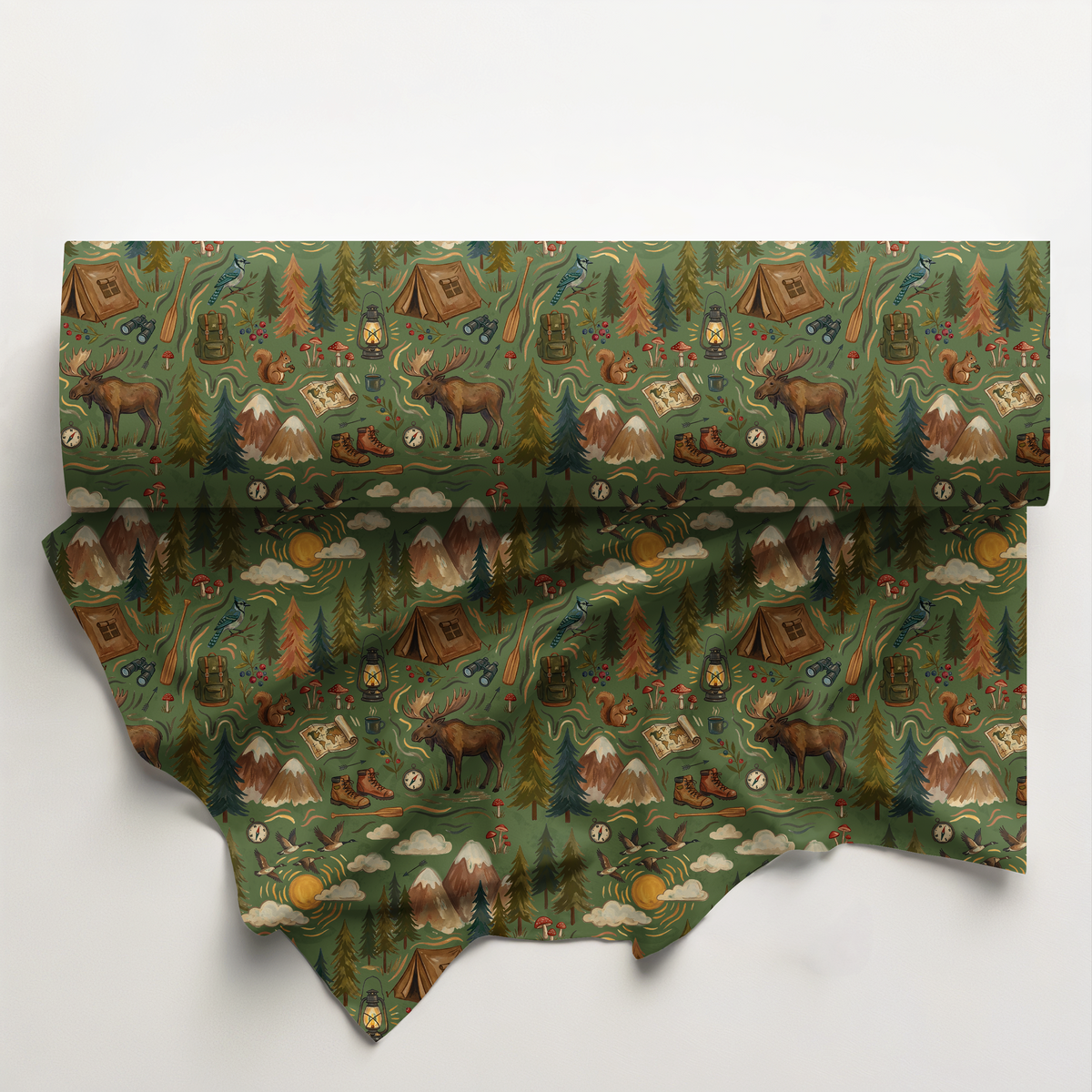 Mountain Adventure Woodland Cotton Fabric